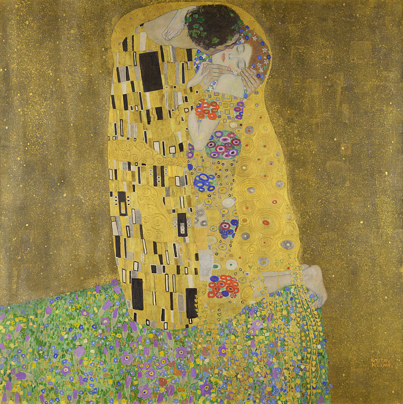 "Der Kuss" (1908) von Gustav Klimt
