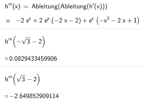 dritte Ableitung
