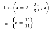 Lösung einer Gleichung