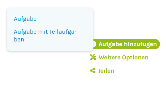 Aufgabentyp auswählen