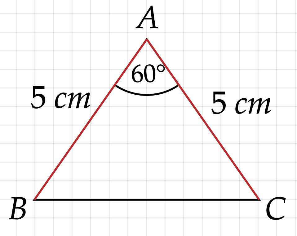 Skizze gleichschenkliges Dreieck