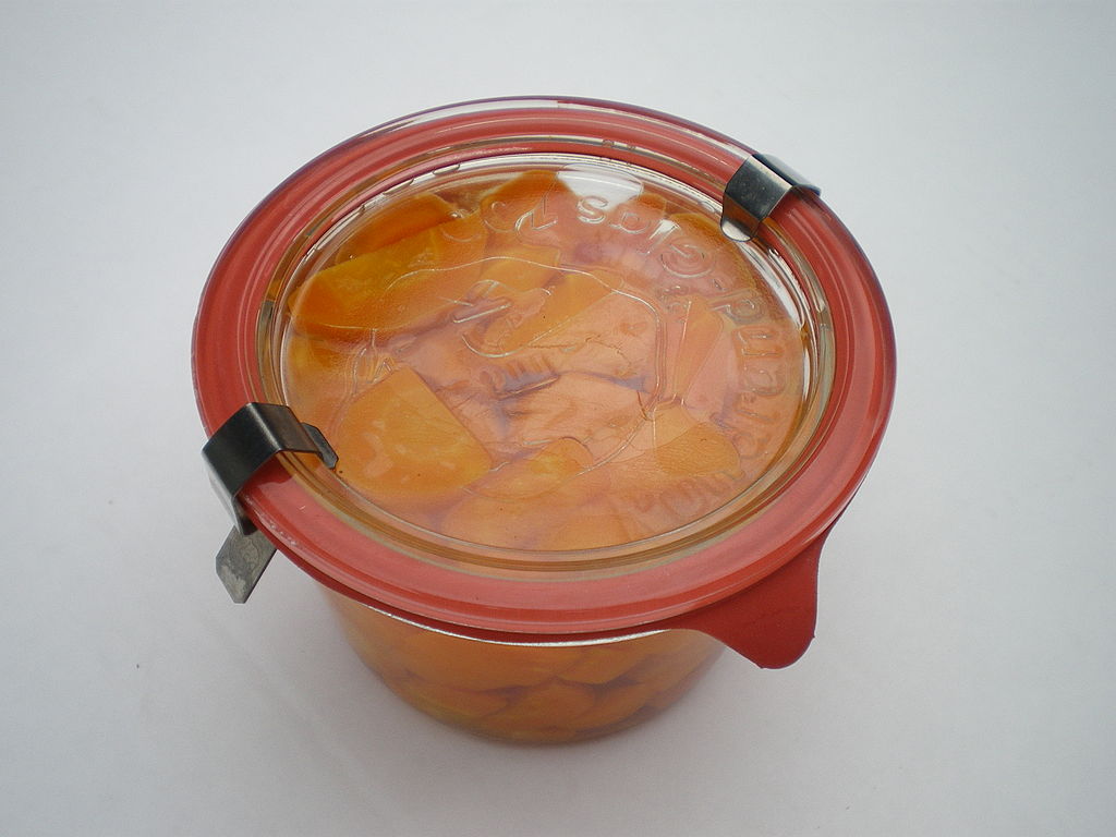 Fig.1: Special preserving jar with rubber ring and clamps.