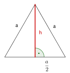 Höhe im gleichseitigen Dreieck