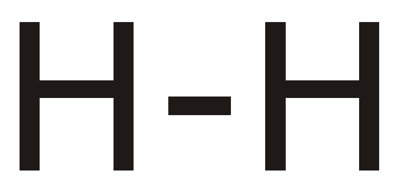 Abbildung 5: Ein Wasserstoffmolekül mit EN=2,2; Van-der-Waals-Kräfte möglich