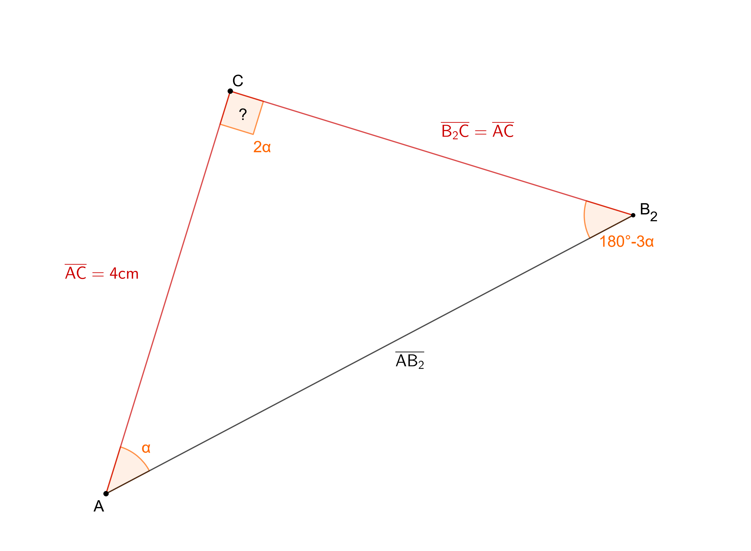 Dreieck Winkel und Strecken