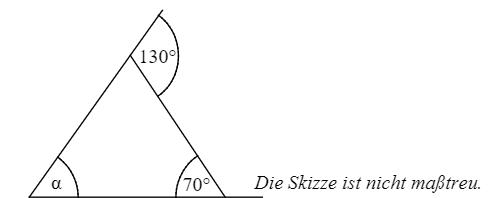 Dreieck mit Winkelangaben