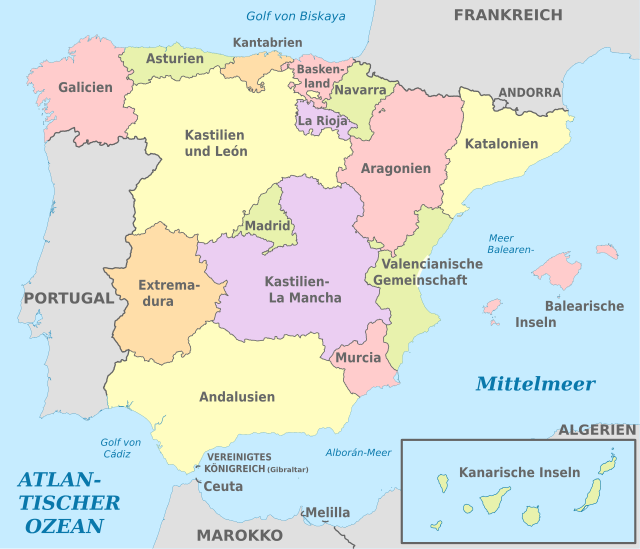 Autonome Regionen Spaniens von TUBS