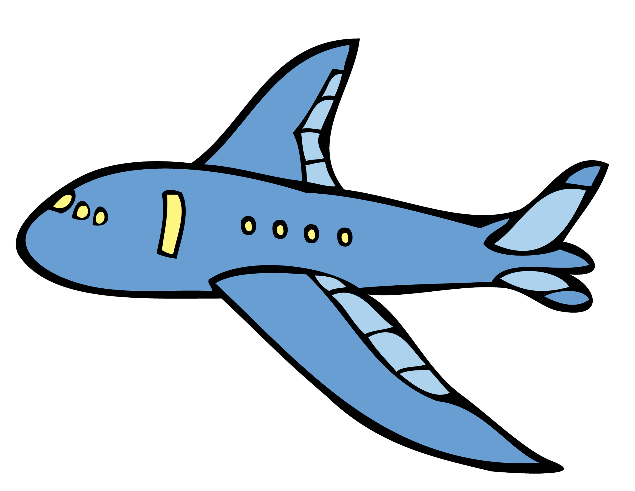 Blaues Flugzeug