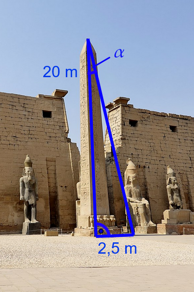 Skizze des Dreiecks am Obelisk