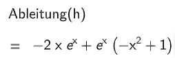 1. Ableitung Funktion h