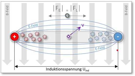 Abb. 2 : Schematische Darstellung Kräftegleichgewicht  und  ​​​ (abgeleitet aus Abb. 1)