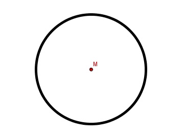 Kreis mit rot markiertem Mittelpunkt
