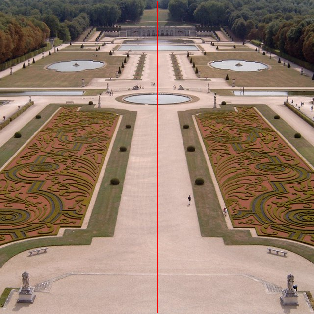 Symmetrieachsen eines Gartens - Achsensymmetrie