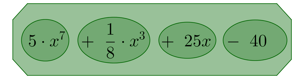 Beispiel eines Polynoms Grad sieben